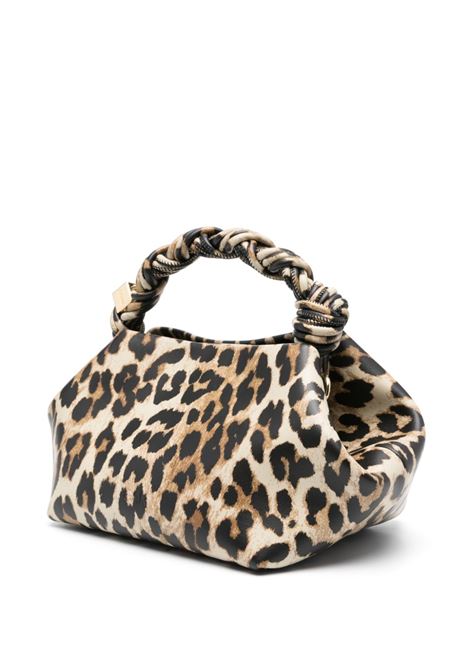 Borsa a mano Bou con stampa leopardata multicolore Ganni - donna GANNI | A6494943