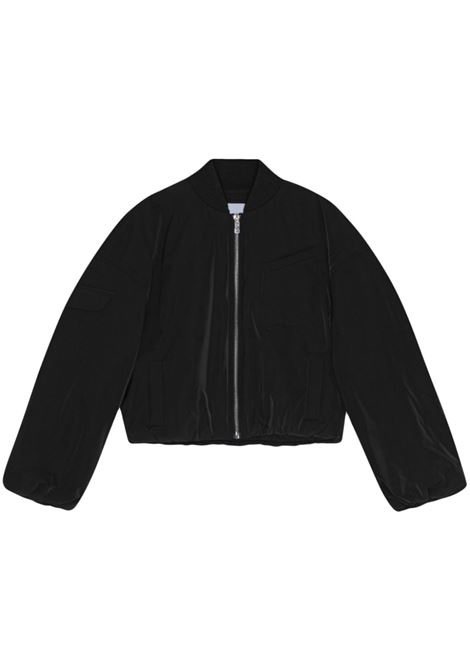 Bomber con spalla bassa in nero Ganni - donna