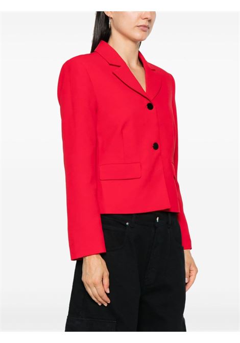 Blazer monopetto in rosso Ganni - donna GANNI | F9390396