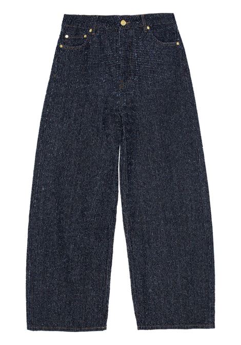 Blue wide leg denim pants Ganni - women GANNI | J1542077