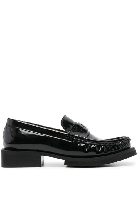 Black logo-plaque loafers Ganni - women