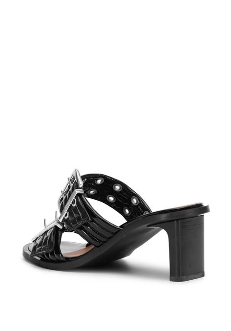 Black belted buckled mules Ganni - women GANNI | S2661099