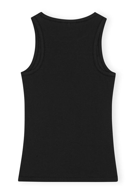 Black ribbed tank top GANNI - women GANNI | T3898099