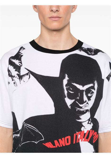 T-shirt con stampa Dracula in nero e bianco GCDS - uomo GCDS | A2CM2314DR109