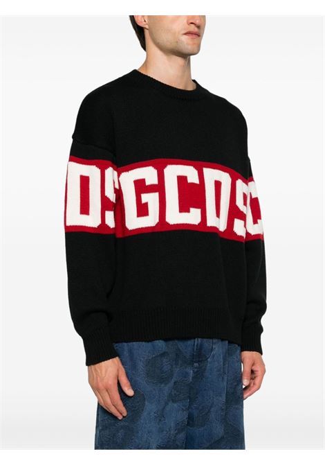 Maglione con logo in nero e rosso Gcds - uomo GCDS | A2OU1500KF199