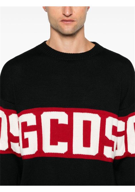 Maglione con logo in nero e rosso Gcds - uomo GCDS | A2OU1500KF199