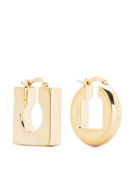 Gold Les Boucles Rond Carre earrings - women