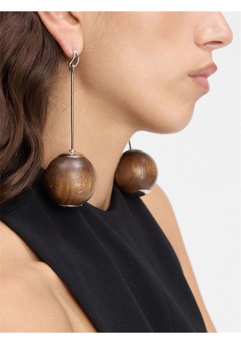 Orecchini Les Grandes Boucles Nodo in marrone di Jacquemus - donna JACQUEMUS | 241JW7195213986