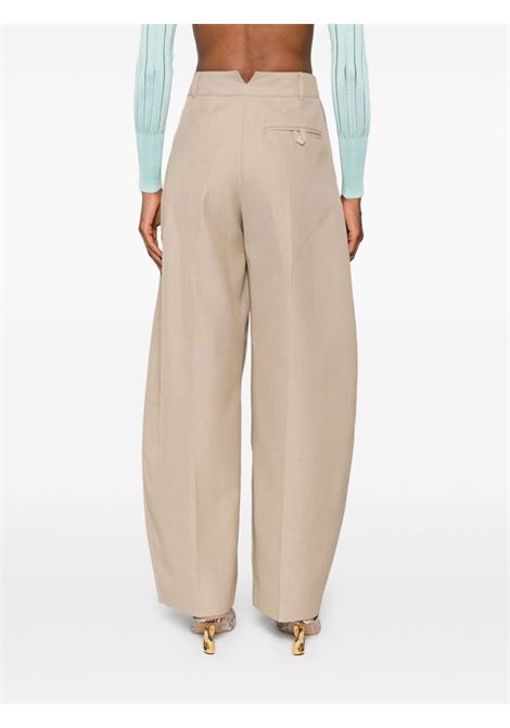 Beige Le Pantalon Ovalo trousers Jacquemus - women JACQUEMUS | 241PA0791629150