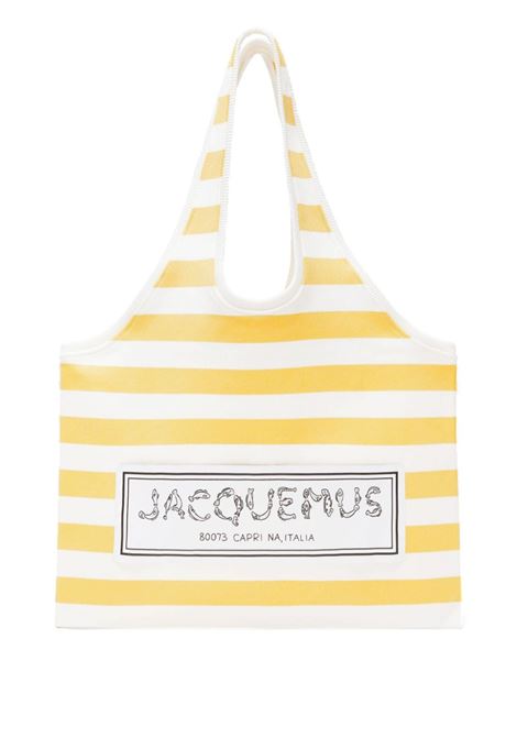 Yellow and white le tote marcel shoulder bag Jacquemus - unisex