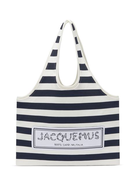 Borsa a spalla le tote marcel in blu e bianco Jacquemus - unisex