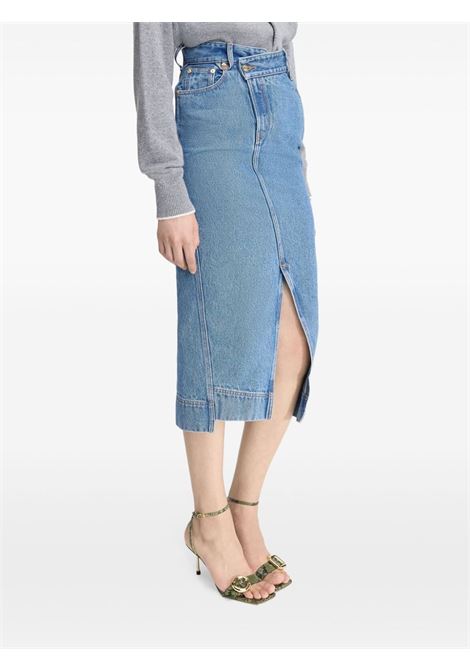 Gonna La Jupe de-Nîmes midi in blu di Jacquemus - donna JACQUEMUS | 243DE046151333C