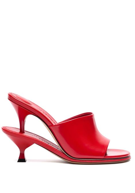 Mules Les Doubles 110mm in rosso di Jacquemus - donna