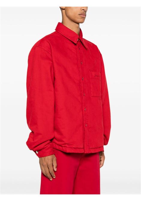 Giacca-camicia la chemise boulanger in rosso Jacquemus - uomo JACQUEMUS | 245DE0341522470