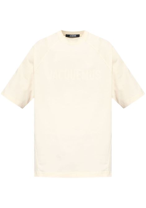 T-shirt con stampa logo in bianco di Jacquemus - unisex