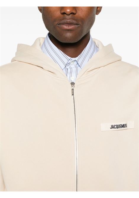 Felpa Le Hoodie Gros Grain con cappuccio in beige di Jacquemus -unisex JACQUEMUS | 246JS2572036150