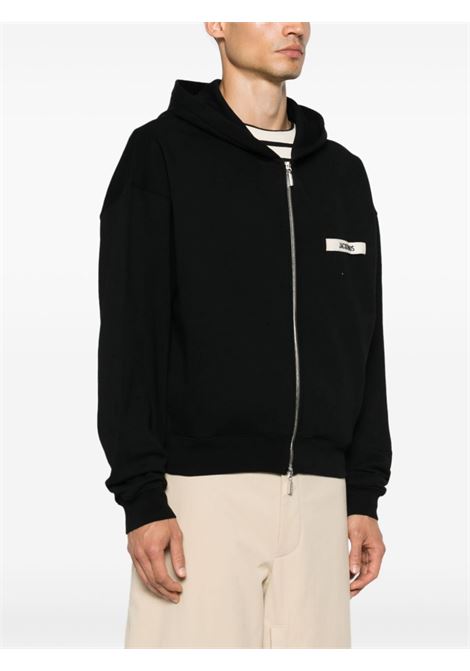 Felpa Le Hoodie Gros Grain con cappuccio in nero di Jacquemus - unisex JACQUEMUS | 246JS2572036990