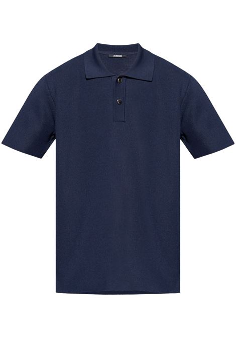 Polo Le Polo Maille in blu di Jacquemus - uomo JACQUEMUS | 246KN2962379390