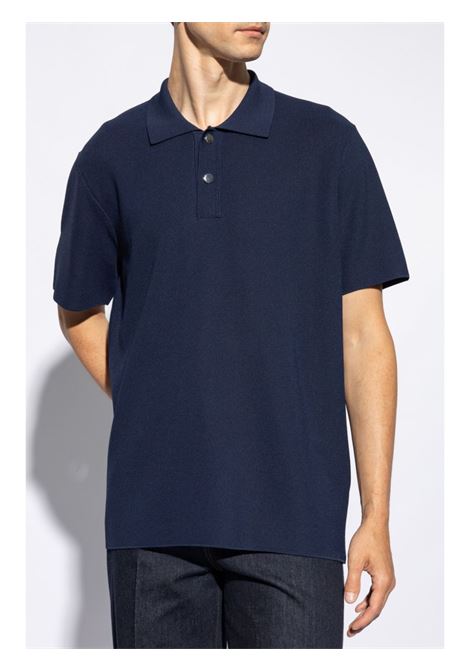 Polo Le Polo Maille in blu di Jacquemus - uomo JACQUEMUS | 246KN2962379390