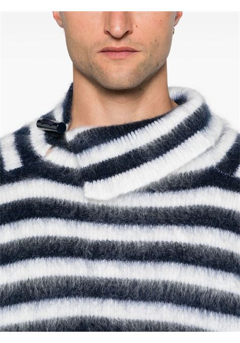 Maglione a righe le pull marina in bianco e blu Jacquemus - uomo JACQUEMUS | 246KN5112317045