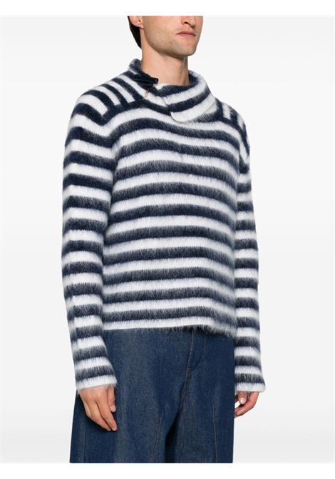 Maglione a righe le pull marina in bianco e blu Jacquemus - uomo JACQUEMUS | 246KN5112317045