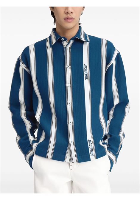 Camicia la chemise papier in blu Jacquemus - uomo JACQUEMUS | 246SH01316553EZ