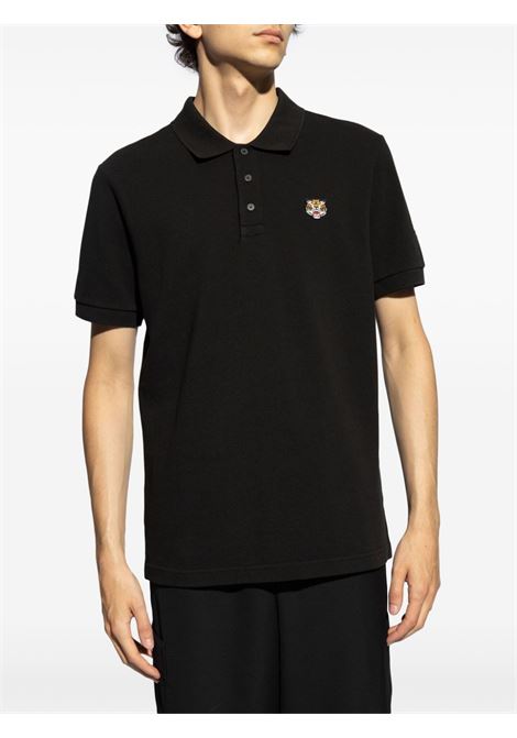 Polo con ricamo Tiger in nero di Kenzo - uomo KENZO | FE55PO5404PU99J