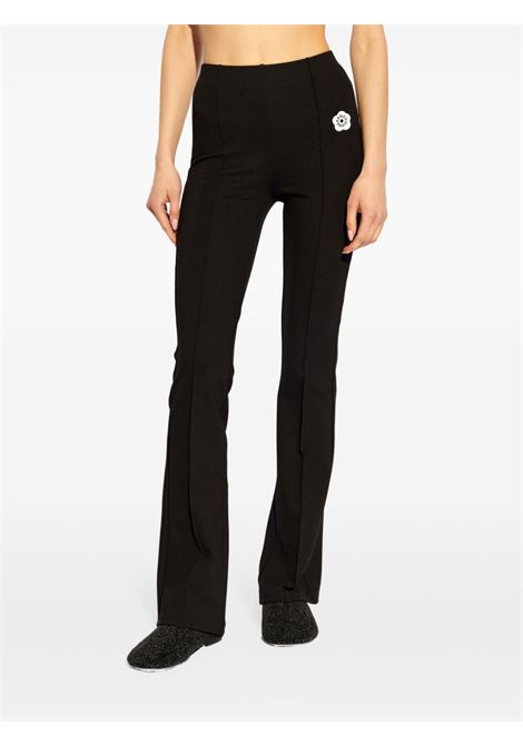 Pantaloni Boke Flower 2.0 svasati con ricamo in nero di Kenzo - donna KENZO | FE62PA7294IF99J