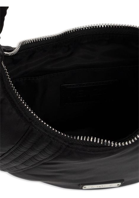 Black logo-appliqué ribbed-detail shoulder bag Kenzo - women KENZO | FE62SA705F0199