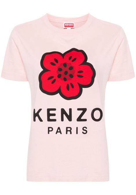 T-shirt Boke Flower con stampa in rosa di Kenzo - donna KENZO | FE62TS1404SO34