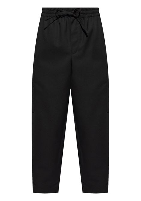 Black drawstring-waist cargo trousers Kenzo - men