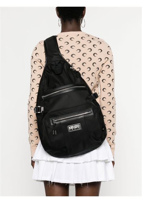 Black logo-patch backpack Kenzo - unisex KENZO | FE65SA120B1099