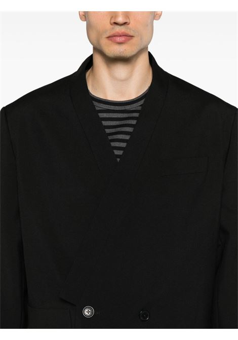 Black double-breasted blazer Kenzo - men KENZO | FE65VE1309GE99