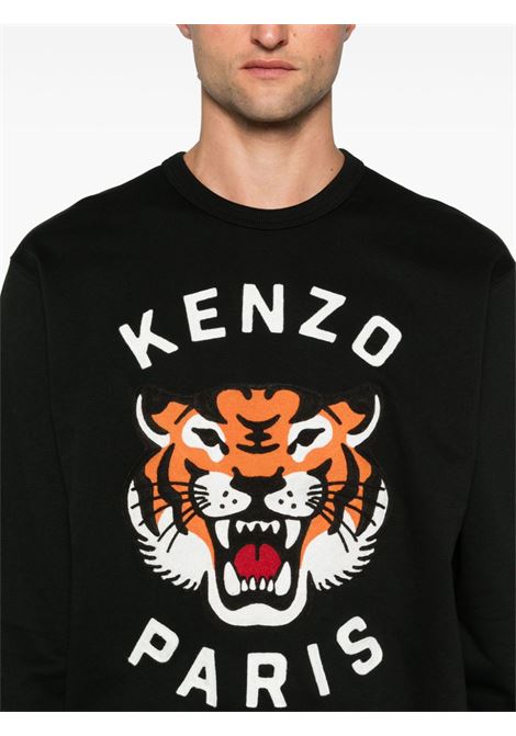 Black Lucky Tiger embroidered sweatshirt Kenzo - men KENZO | FE68SW1064MF99J