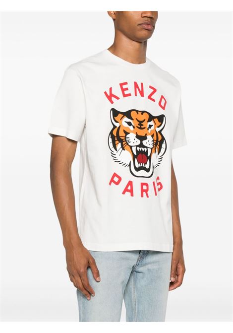 White Lucky Tiger T-shirt Kenzo - men KENZO | FE68TS0094SG02