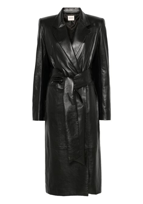 Black leather Lolo coat Khaite - women KHAITE | Outerwear | 7113887200