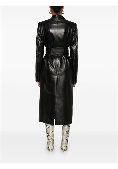 Cappotto Lolo in pelle in nero Khaite - donna KHAITE | 7113887200