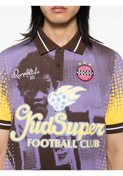 Brown and yellow x ronaldinho T-shirt Kidsuper - men KIDSUPER | JRSY02BRWNYLLW