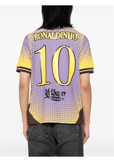 Brown and yellow x ronaldinho T-shirt Kidsuper - men KIDSUPER | JRSY02BRWNYLLW