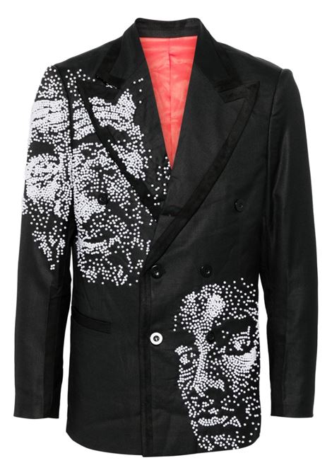 Black Embellished Face blazer Kidsuper - men