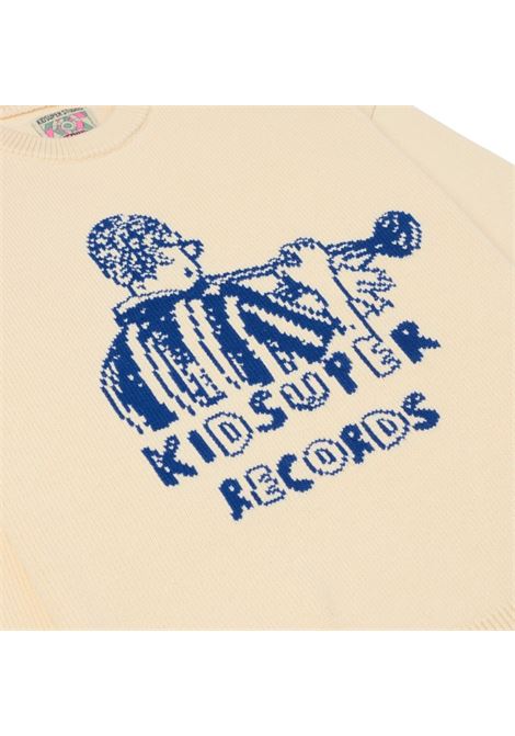 Maglione con intarsio kidsuper records color crema Kidsuper - uomo KIDSUPER | SW10CRM