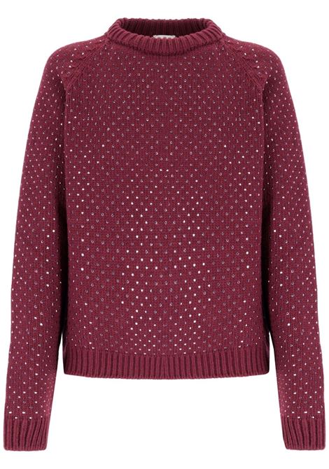 Bordeaux rhinestone-embellished sweater Laneus - men LANEUS | F4LAMAJP097BRD