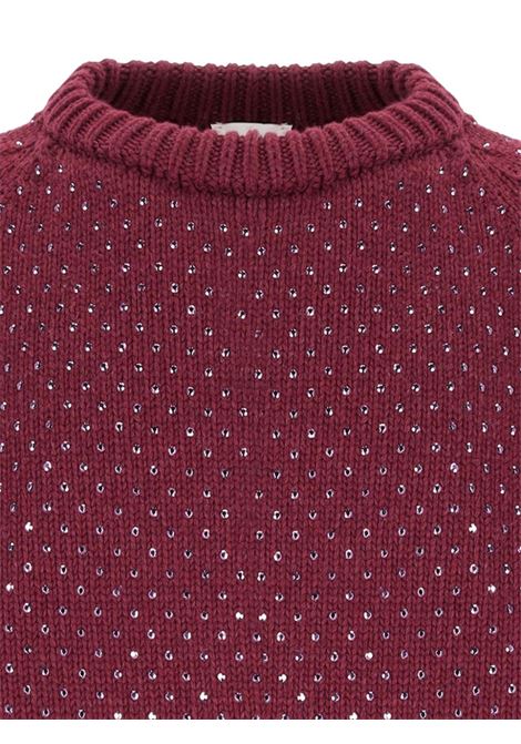 Bordeaux rhinestone-embellished sweater Laneus - men LANEUS | F4LAMAJP097BRD