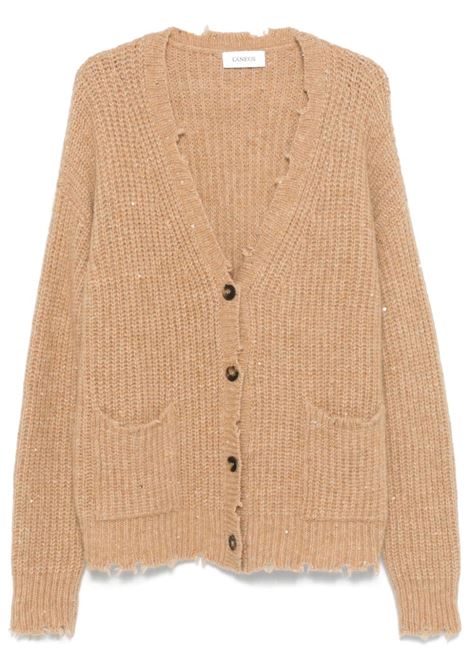 Cardigan con paillettes in beige Laneus - donna LANEUS | Maglie | F4LAWOCA108178