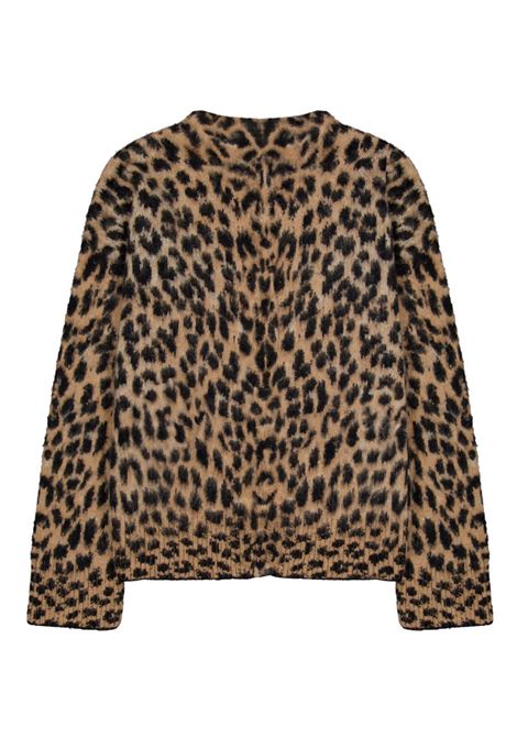 Brown animal print cardigan Laneus - women LANEUS | F4LAWOCA207200