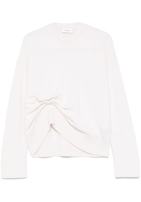 White asymmetrical crew-neck sweater Laneus - women