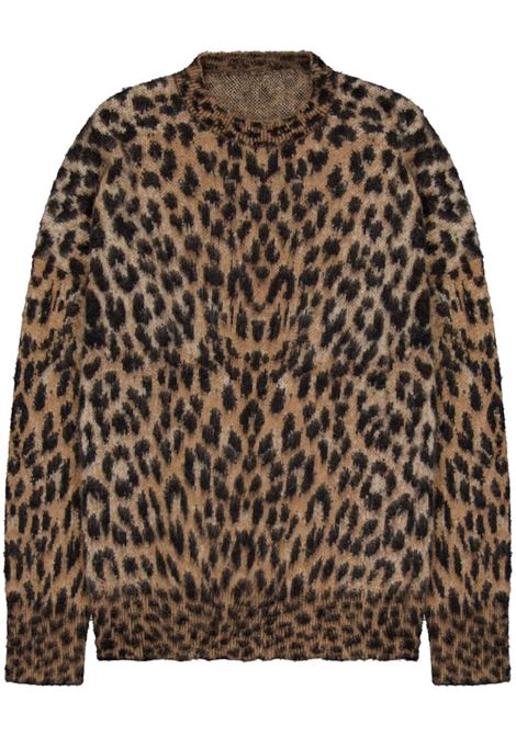 Brown animal print jumper Laneus - women LANEUS | F4LAWOJP208200