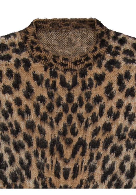 Brown animal print jumper Laneus - women LANEUS | F4LAWOJP208200