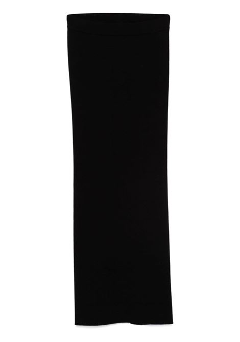 Black ribbed midi skirt Laneus - women