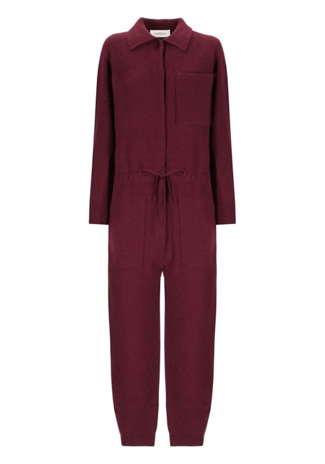 Bordeaux ribbed knit jumpsuit Laneus - women LANEUS | Jumpsuit | F4LAWOKM115177